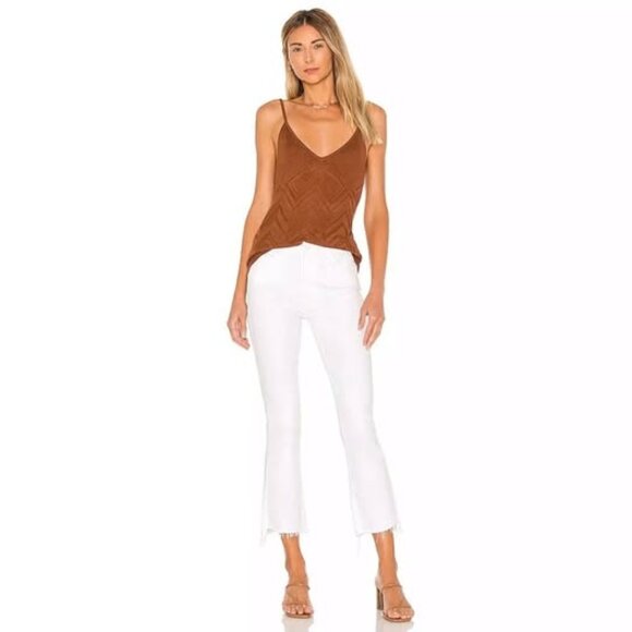 MOTHER The Insider High Rise Crop Step Fray Bootcut Jeans FAIREST OF THEM ALL 28 - Picture 1 of 9